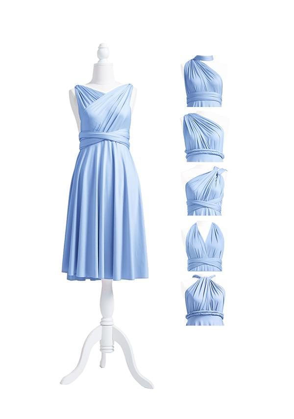Dusty Blue Midi Multiway Convertible Infinity Dress