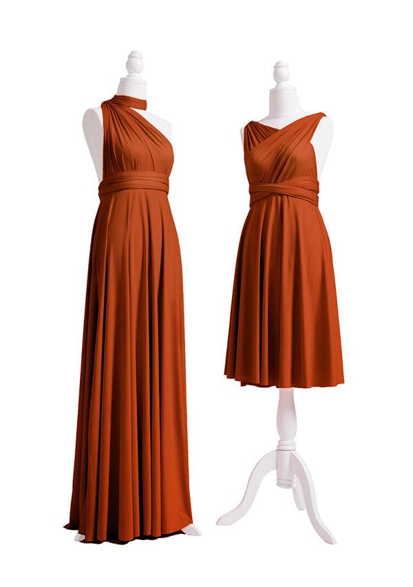 Buy Burnt Orange Infinity Dress, Multiway Dress 