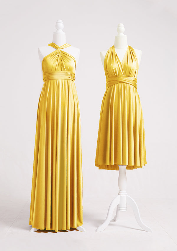 Gold Yellow Multiway Infinity Bridesmaid Dress