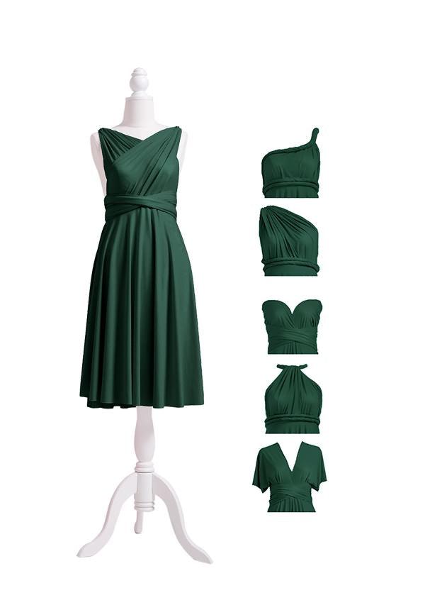 Dark Green Midi Multiway Infinity Dress