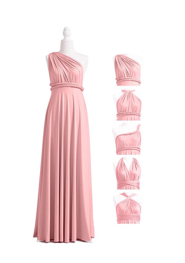 Dusty Rose Bridesmaid Dresses Removable Sleeve – Lisposa