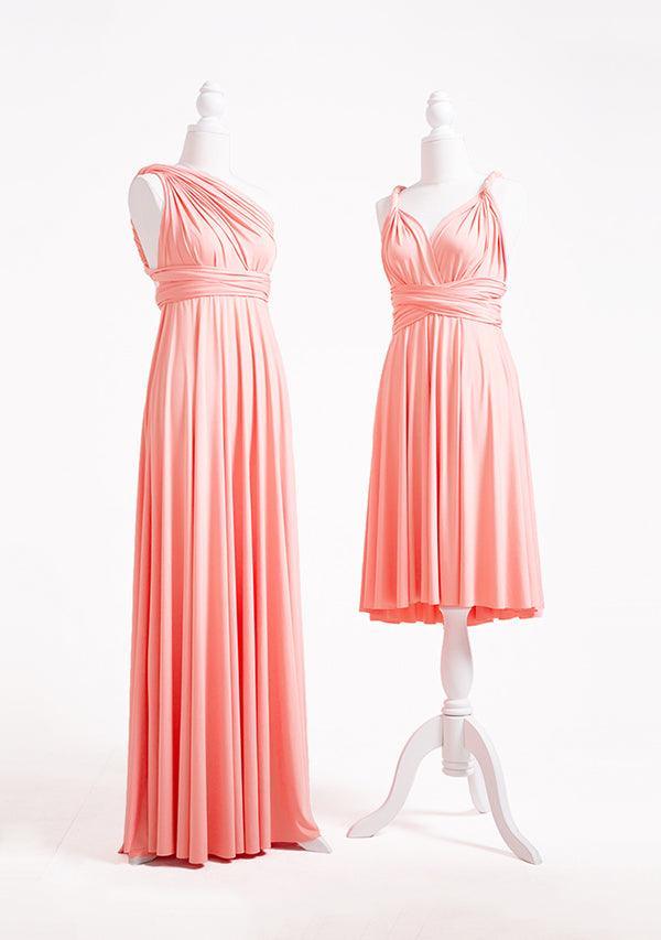 Buy Peach Coral Infinity Dress, Multiway Dress 