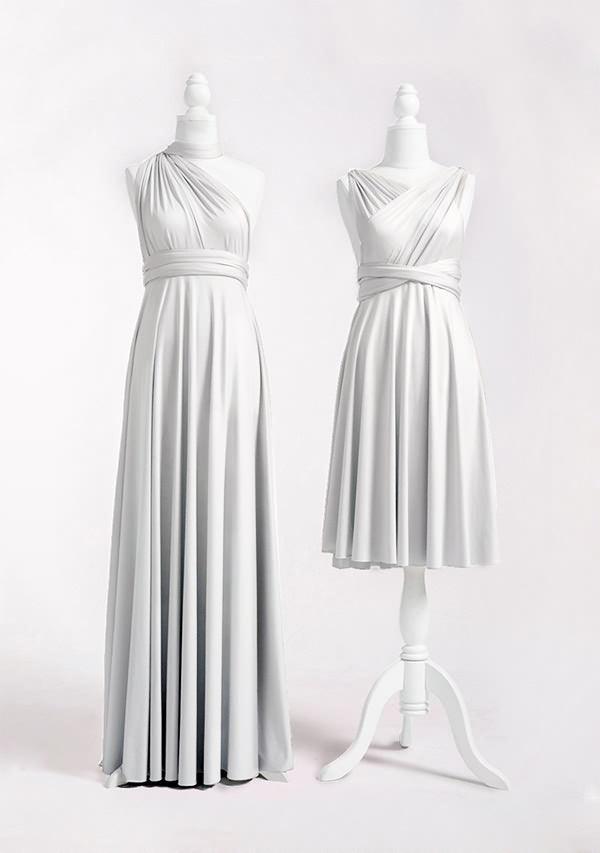 Silver Grey Multiway Infinity Dress