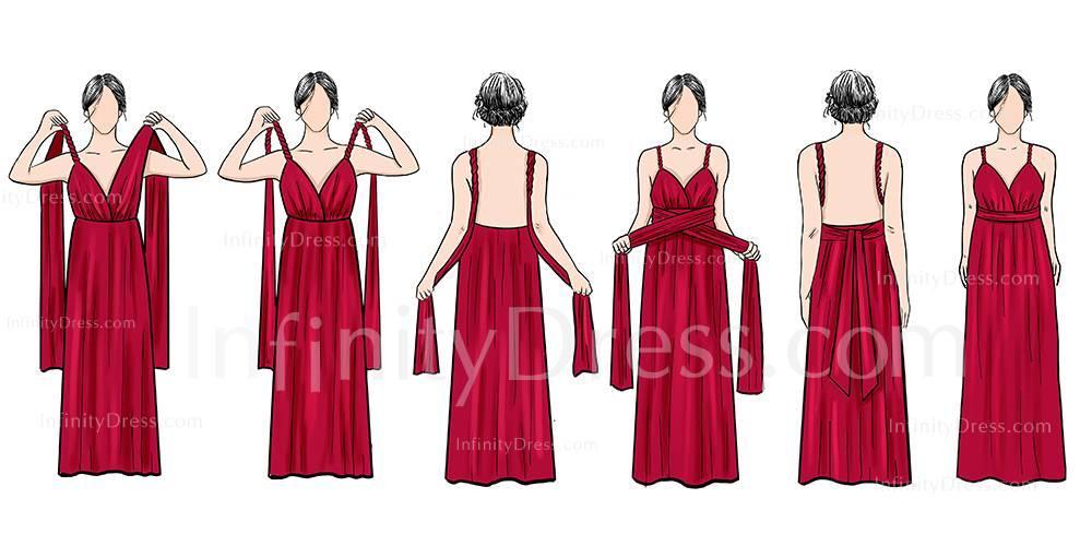 red infinity dress style